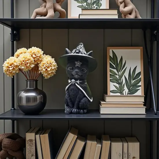 Gothic Black Cat Figurines 3-Set {5}