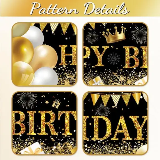 Large Happy Birthday Yard Banner, Happy Birthday Backdrop Banner, Happy Birthday Banner Sign, Happy Birthday Party Decorations Supplies (79 x 16in) (Birthday) {4}