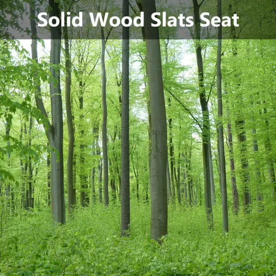 Costway Patio Park Garden Bench Porch Chair Outdoor Deck Cast Iron Hardwood Rose {6}