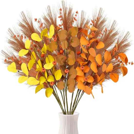 12Pcs 27.5" Artificial Fall Flowers Bouquets {1}