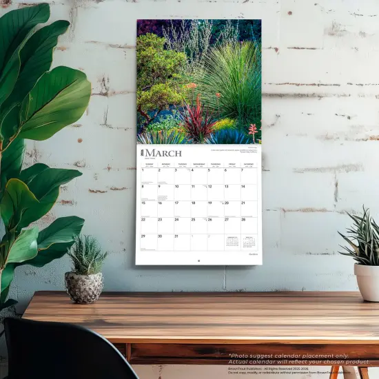 Gardens | 2026 12 x 24 Inch (Hanging) Monthly Square Wall Calendar | Foil Stamped Cover | Plastic-Free {5}