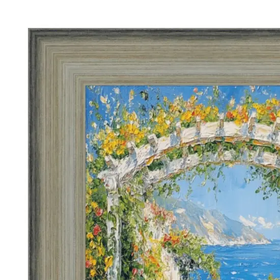 Wide Scoop Brushed Silver Picture Frame 28x28 frame {3}