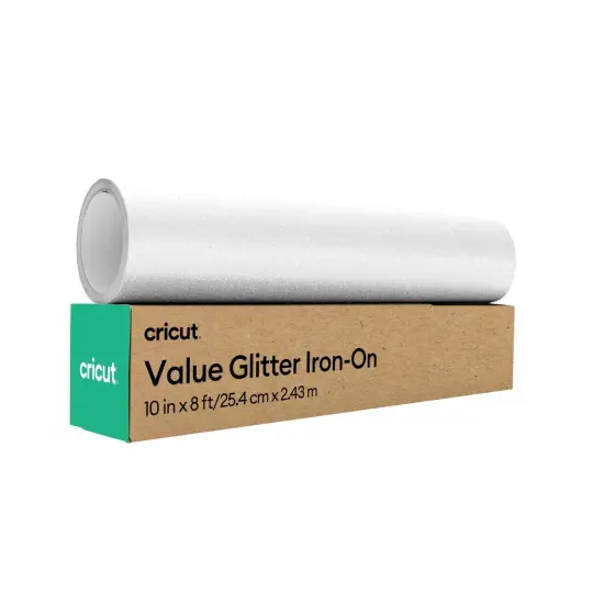 Cricut Value Glitter Iron-on - White - 10 in x 8 ft (1) {1}