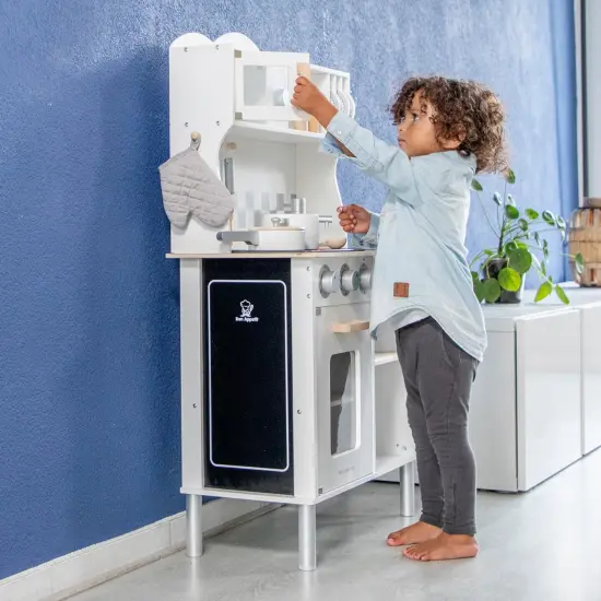 New Classic Toys Kitchenette Modern Electric Cooking, White {6}