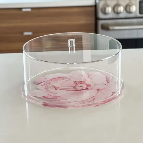 Lucite Flower Cake Dome {3}