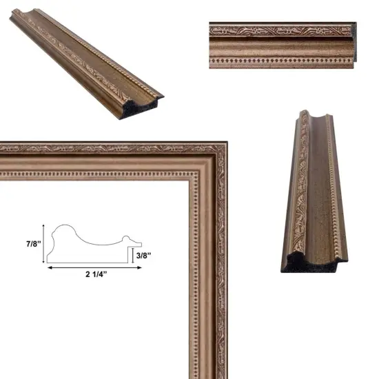 Wide Antique Silver Victorian Picture Frame 13x13 frame {3}