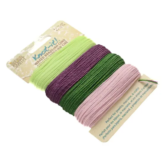 The Beadsmith Brazillian Waxed Cord Mix Lavender Fields {5}