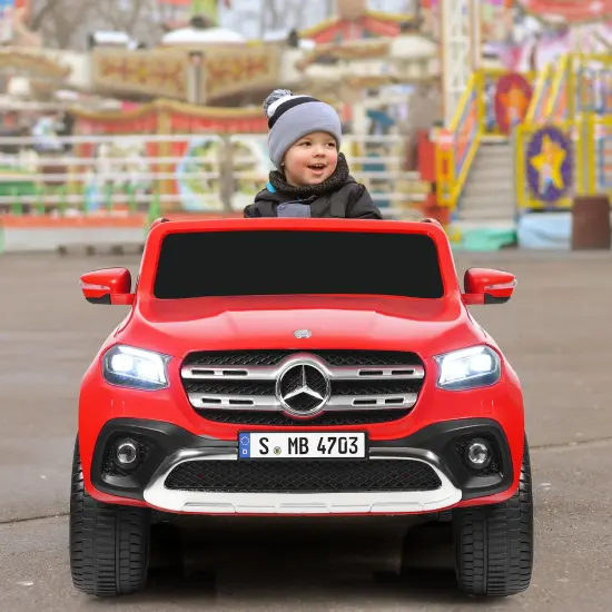 Costway Licensed Mercedes Benz x Class 12V 2-Seater Kids Ride On Car w/ Trunk {2}