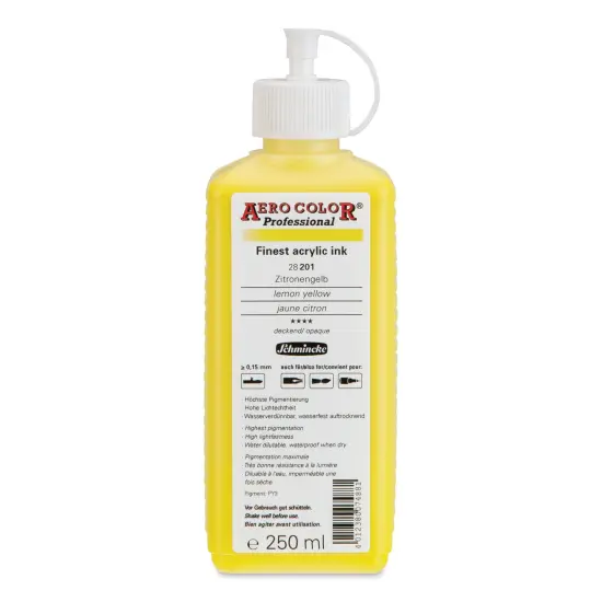 Schmincke Aero Color Professional Airbrush Color - 250 ml, Lemon Yellow {1}