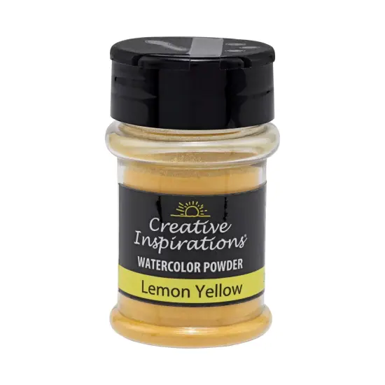 Creative Inspirations Powder Watercolor Paint 3 Pack - 38g Shaker Bottle, Lemon Yellow - Dye-Based Water-Soluble Crystalline Pigments - Non-Toxic, Perfect for Abstract and Spontaneous Effects {3}