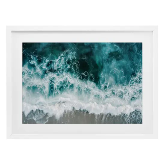 Stupell Industries Turbulent Hazy Waters Framed Print Under Glass, design by Lazar Studio {1}