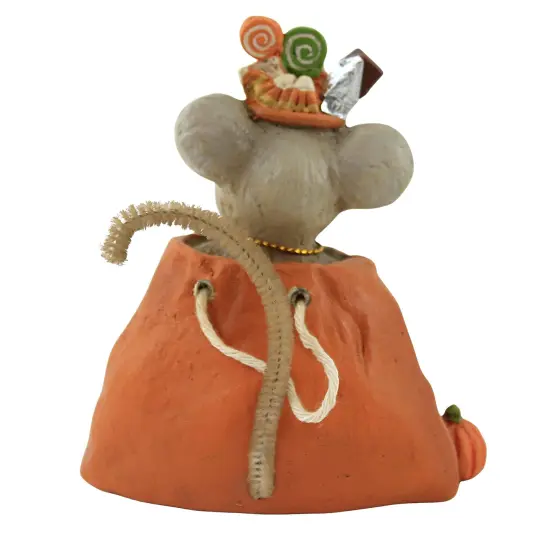 Bethany Lowe 4.25 In Halloween Nibbles Halloween Figurine , Portable Halloween Decor Mouse Trick Or Treat Apple Orange {2}