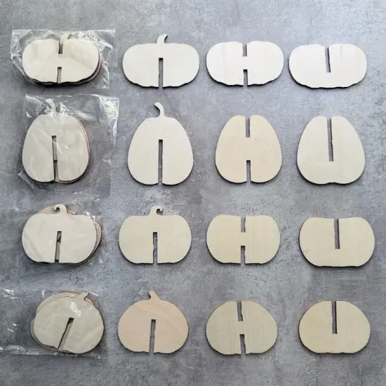 DIY 3D Fall Pumpkin Wood Craft Kit – 24 PCS Unfinished Wooden Pumpkins for Painting – Autumn Craft Set for Kids & Adults – Thanksgiving & Halloween Decor Ornaments {3}