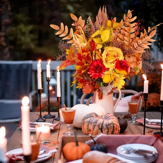 Artificial Fall Flowers Bouquets {2}