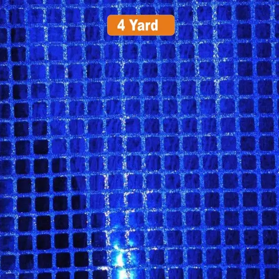 Square Sequins Fabric Quad Sequins Fabric 45" Wide Multiple Colors Royal Blue {1}