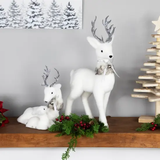 Northlight Standing Regal Reindeer Christmas Figure - 20.5" White {5}