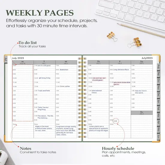 Academic Planner 2025-2026 - 8.5" x 11" (Green) {3}