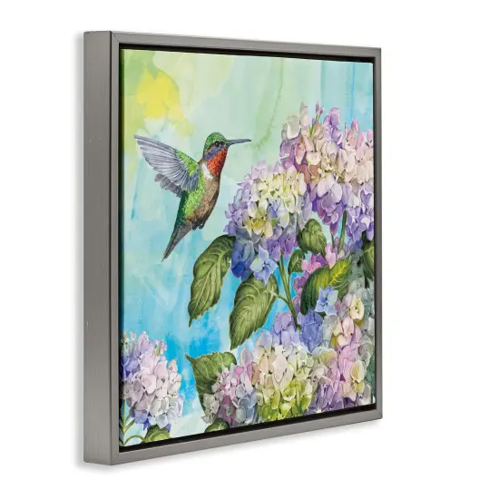 Stupell Industries Hummingbird & Hydrangeas Floating Frame, design by Tim Coffey {3}