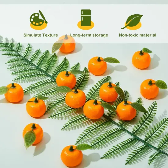 100 Pcs Mini Fake Oranges 1.06 Inches Little Cutie Baby Shower Decorations {3}