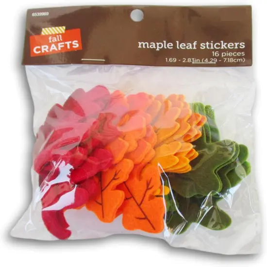 Fall Leaves Felt Stickers for Crafts- Multicolor (5312731) {3}