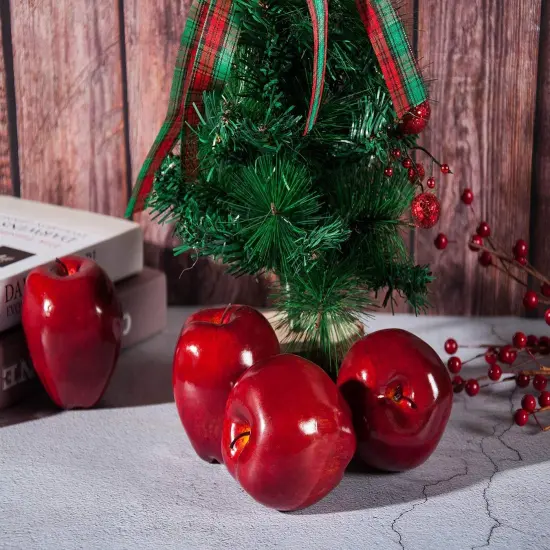 16PCS Artificial Red Apples {5}