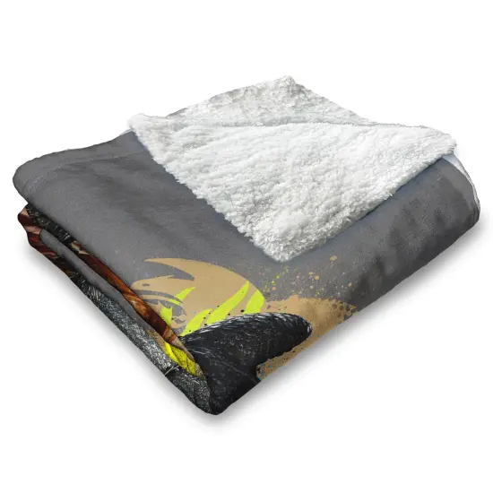Universal How to Train Your Dragon Silk Touch Sherpa Throw Blanket Follow My Lead {4}