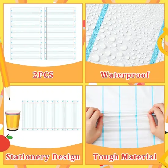 146 Pcs Back to School Decoration Apple Paper Plates {3}