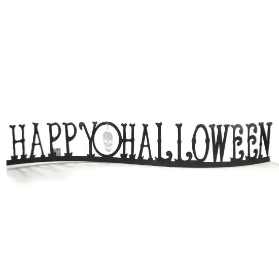 C & F 6.25 In Happy Halloween Centerpiece Halloween Seasonal Tabletop , Lightweight Halloween Decor Tabletop Decor Black {1}