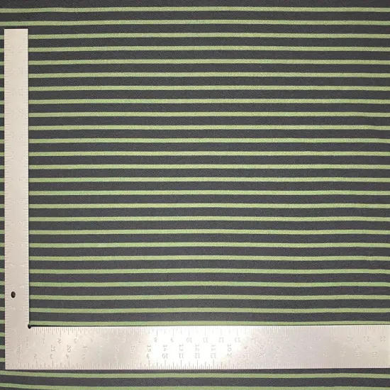 1 Yard Liverpool Knit Horizontal Stripe Fabric for Apparel and DIY Projects 58/60'' Inches Wide Black/Burgundy {7}