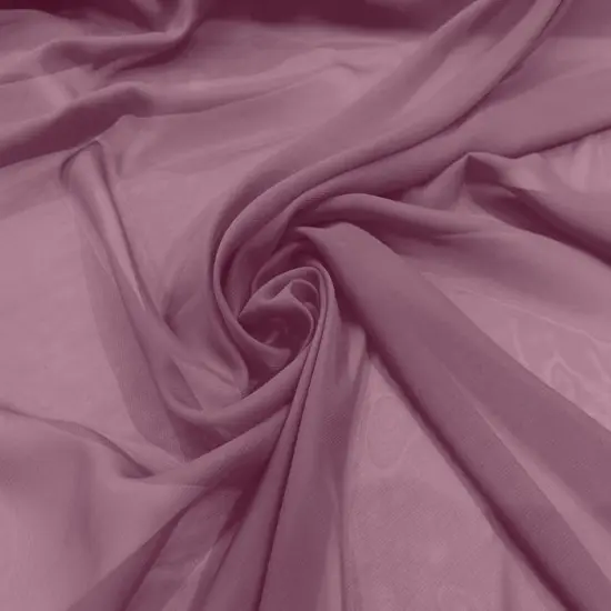 1 Yard 58/60" Width Solid Chiffon Lightweight Soft Polyester Fabric Mauve {1}