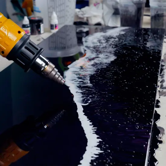 Super Clear Craft Art Resin Kit, Create Your Own DARK Ocean Resin Crafts! Includes Epoxy, Mica Colors & Supercolors Pigment Dispersion colors {4}