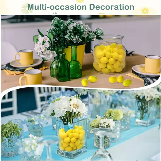 100 Pcs Mini Artificial Lemon Fake Fruit Faux Artificial Simulation Lemon 1. 2 x 1. 8 Inch {4}
