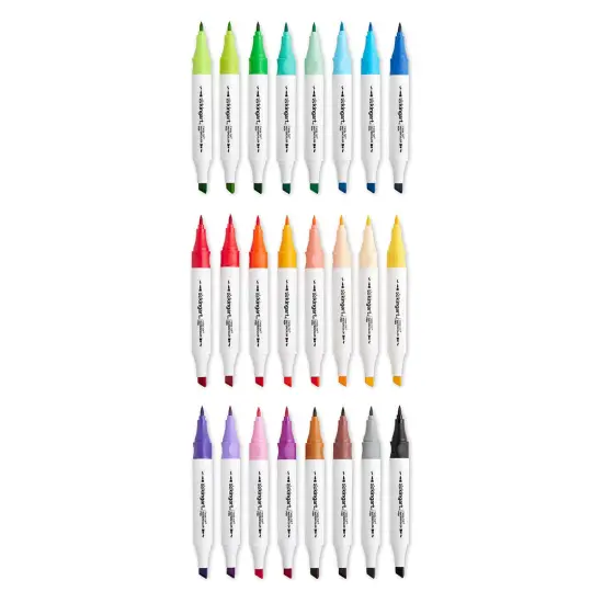 KINGART&reg; Twin-Tip&reg; Watercolor Pens 24 Colors {3}