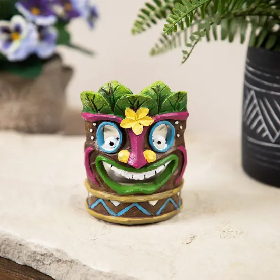 Northlight Tropical Tiki Mask Tea Light Candle Holder - 4.5" Multi {1}