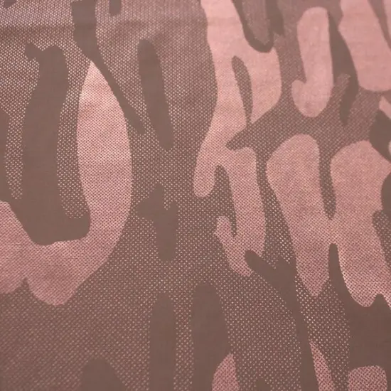 Nugi Foil Printed Spandex Fabric Bright Orange/G {5}