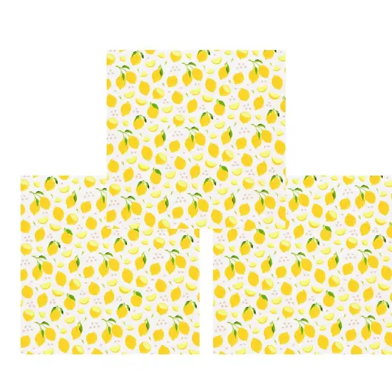 Lemony Lemons Printed Spandex Fabric {7}