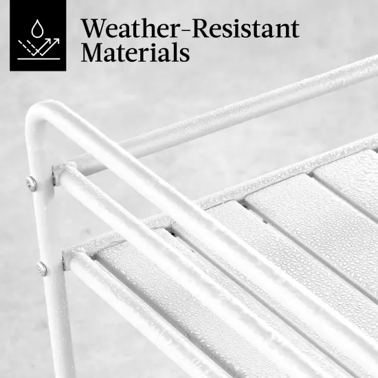 Best Choice Products 2-Tier Rolling Bar Cart Indoor/Outdoor w/ Storage Shelves, Wine Rack, Lockable Wheels White {4}