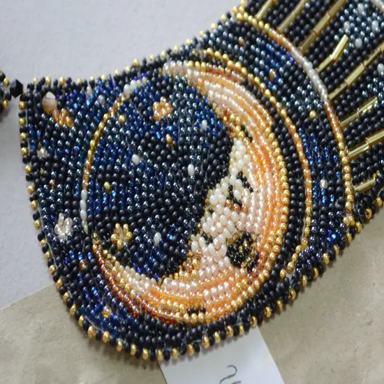 Bead Embroidery Kit. Decoration - Collar Galactic beauty {6}