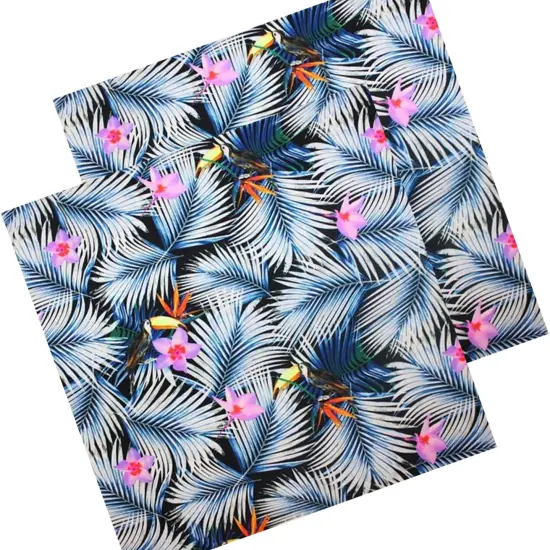 Toucans on Palms Printed Spandex Fabric {5}