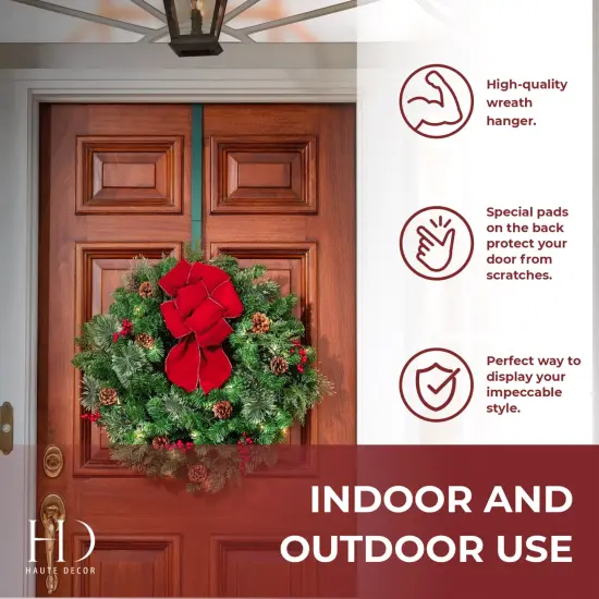 Haute Decor Adjustable Length Wreath Hanger - 20 Lb. Capacity Green {6}