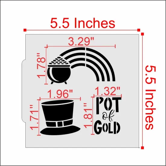 Pot of Gold 3 Piece Cookie Stencil Bundle {2}