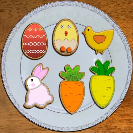 Easter Cookie Cutter Set - Bunny, Egg, Butterfly, Flower, Chick, Carrot, Dog - 8PCS Easter Cookie Cutters - Easter Cookie Cutters Shapes for Spring Holiday Baking, Mini Easter Cookie Cutters for Party {4}
