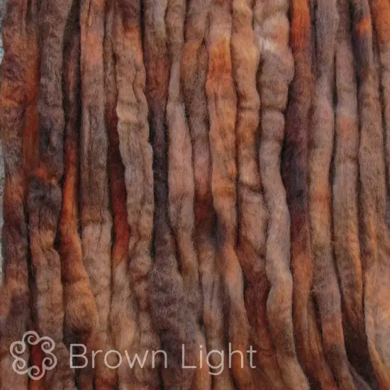 LEARN TO SPIN - Beginner's Spinning Kit with Hand Dyed BFL Roving, Drop Spindle & Printed Instructions w/ Video. Many Colors. Light Brown {2}