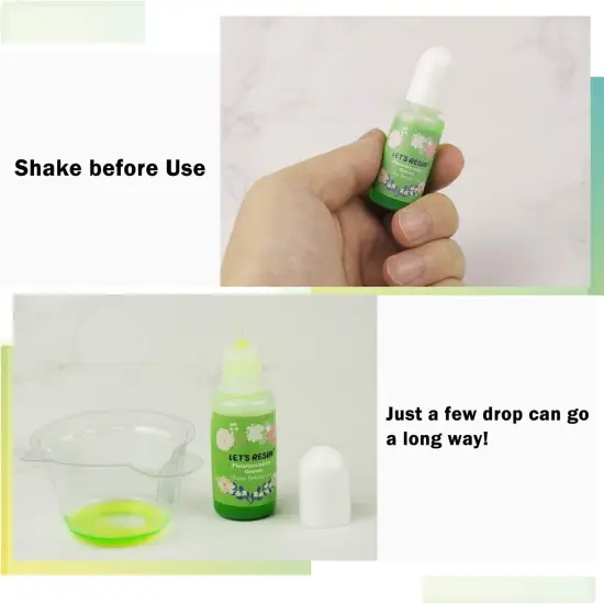 LET'S RESIN Epoxy Resin Dye,15 Color Translucent Epoxy Resin Pigment,Odorless Concentrated Epoxy Resin Paint Each 0.35oz,Liquid Resin Colorant for Resin Coloring,Epoxy Resin,Resin Molds {5}