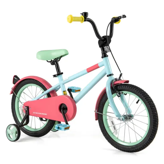 Blue Kids Bike with Adjustable Handlebar and Saddle {3}