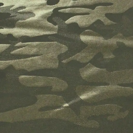 GI Jane Foil Printed Superflex Spandex Fabric Fig/Gunmetal {6}