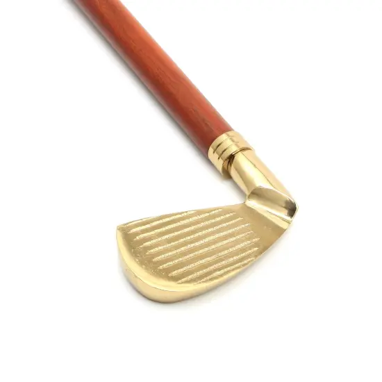 Golf Stick Metal Handle Wooden Long Shoehorn - 29" {4}