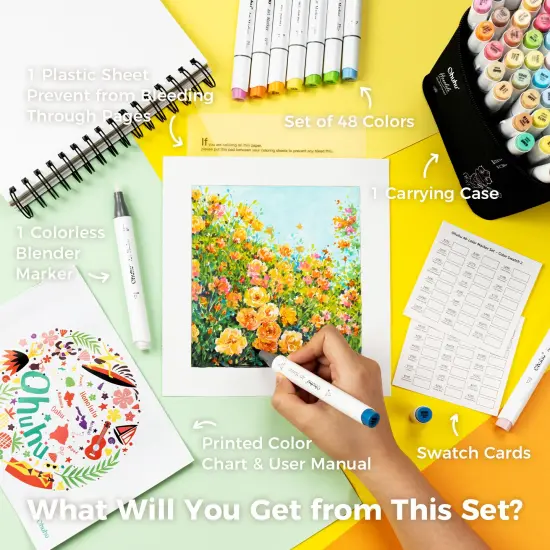 6 Packs: 48 ct. (288 total) Ohuhu Honolulu Alcohol Markers {2}