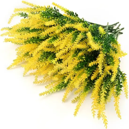 4pcs Lavender Plants for Elegant Table Decor & Relaxing Fall Ambiance Yellow {1}