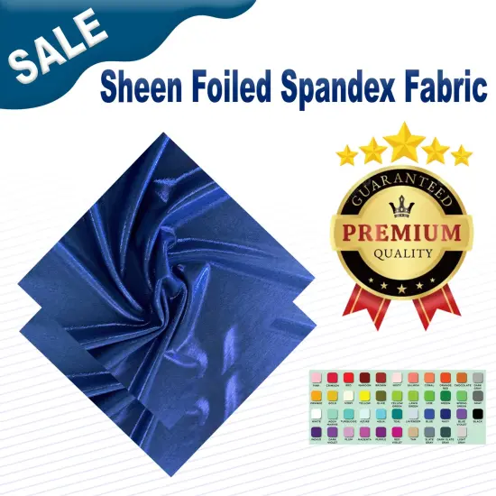 Sheen Foiled Spandex Fabric Kelly/Kelly {2}